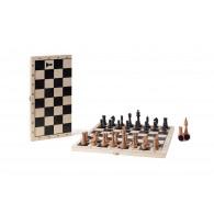 Шахматы турнирные фигуры буковые малые с доской 337-19 40*40 см Бук