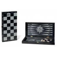 Игра 2 в 1 деревянная Классика (нарды,шашки) 088-12 40*40 см Черный