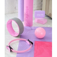 Колесо для йоги YW-101, 32 см, розовый пастель/серый
