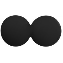 Мячик массажный двойной для йоги INDIGO силикон IN193 12,6*6,3 см Черный