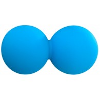 Мячик массажный двойной для йоги INDIGO силикон IN193 12,6*6,3 см Синий