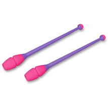 Булавы для художественной гимнастики вставляющиеся INDIGO IN019 45 см Фиолетово-розовый