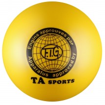 Мяч для художественной гимнастики металлик 400 г I-2 19 см Желтый