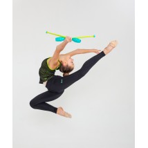 Булавы для художественной гимнастики Exam, 40,5 см, аквамарин/лайм
