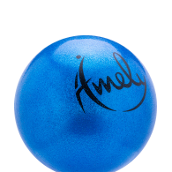 Мяч для художественной гимнастики AGB-203 15 см, синий, с насыщенными блестками