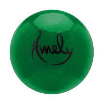 Мяч для художественной гимнастики AGB-203 15 см, зеленый, с насыщенными блестками