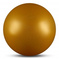 Мяч для художественной гимнастики силикон Металлик 300 г AB2803B 15 см Желтый с блестками