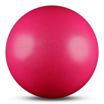Мяч для художественной гимнастики силикон Металлик 300 г AB2803B 15 см Фуксия с блестками