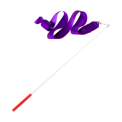 Лента для художественной гимнастики AGR-301 4м, с палочкой 46 см, фиолетовый