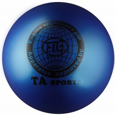 Мяч для художественной гимнастики металлик 300 г I-1 15 см Синий