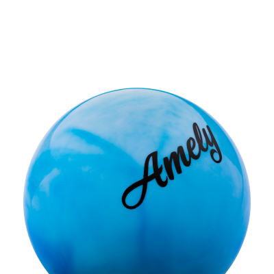 Мяч для художественной гимнастики AGB-101, 19 см, синий/белый