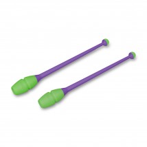 Булавы для художественной гимнастики вставляющиеся INDIGO IN018 41 см Фиолетово-салатовый
