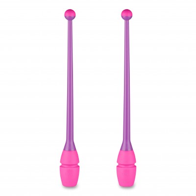 Булавы для художественной гимнастики вставляющиеся INDIGO IN018 41 см Фиолетово-розовый