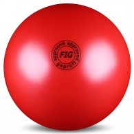 Мяч для художественной гимнастики силикон FIG Металлик 420 г AB2801 19 см Красный