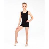 Купальник гимнастический Eva, без рукавов, полиамид, черный, детский