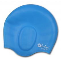 Шапочка для плавания силиконовая INDIGO анатомическя форма 408 SC Голубой