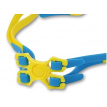 Очки для плавания детские INDIGO GRAPES зеркальные S977M Желто-голубой