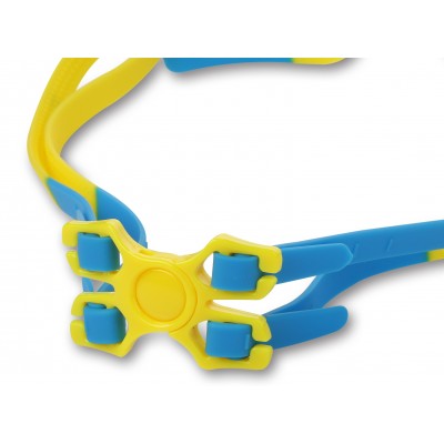 Очки для плавания детские INDIGO GRAPES зеркальные S977M Желто-голубой