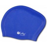 Шапочка для плавания силиконовая длинные волосы INDIGO 803 SC Синий