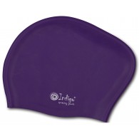 Шапочка для плавания силиконовая длинные волосы INDIGO 804 SC Фиолетовый