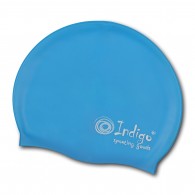 Шапочка для плавания силиконовая INDIGO однотонная 108 SC Голубой