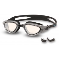 Очки для плавания INDIGO MAPLE зеркальные сменная переносица S988M Черно-серый